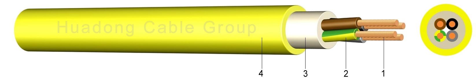 cabo flexível de borracha para enrolamento -nsshoeu-j-cable-4x35